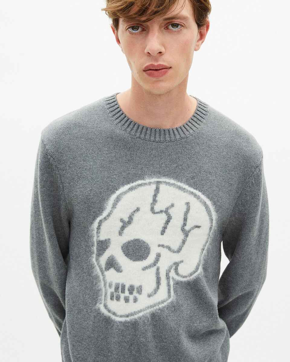 Dark grey skull sweater