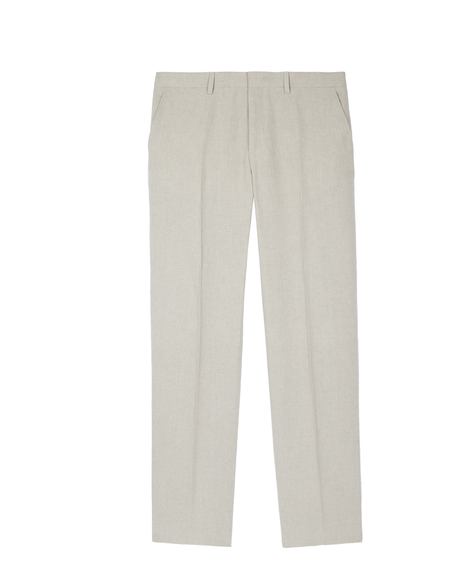 Beige linen suit pants