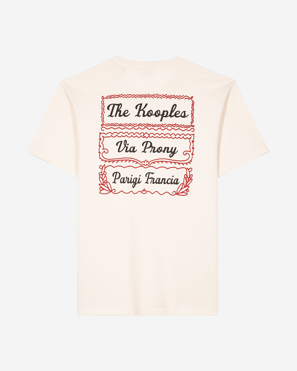 T-shirt with beige Via Prony screen print