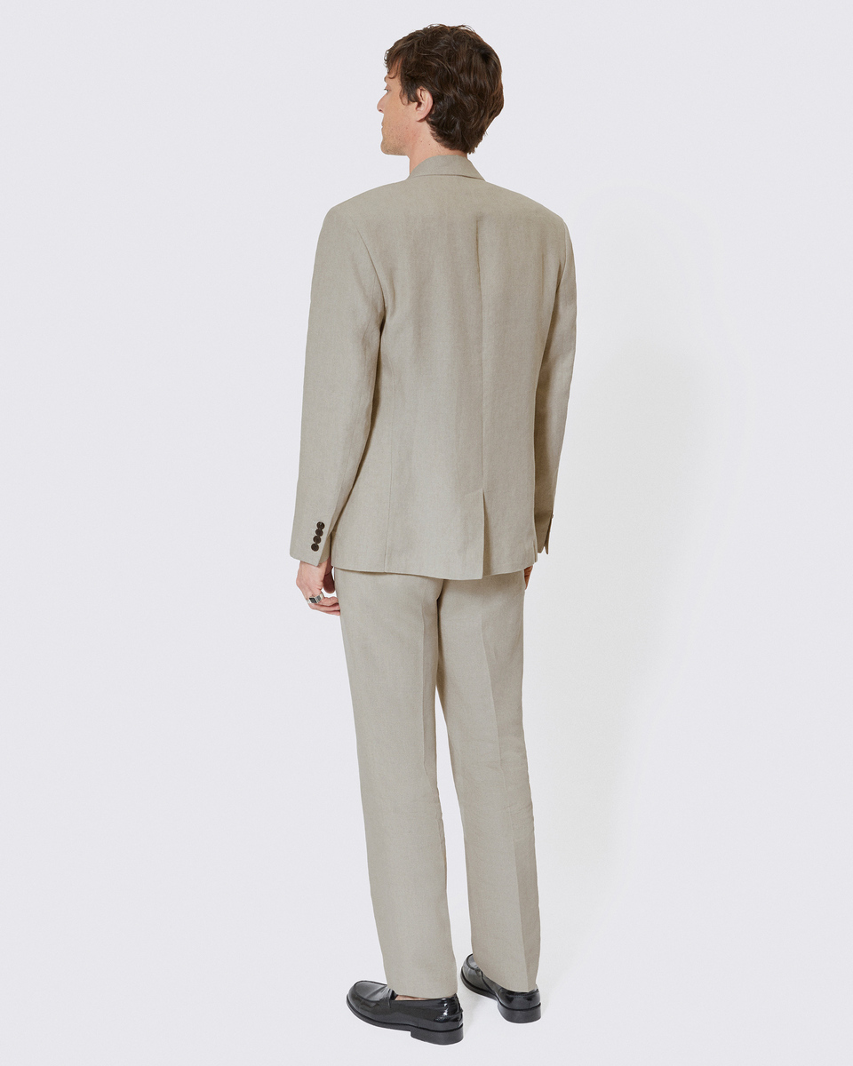 Beige linen suit jacket