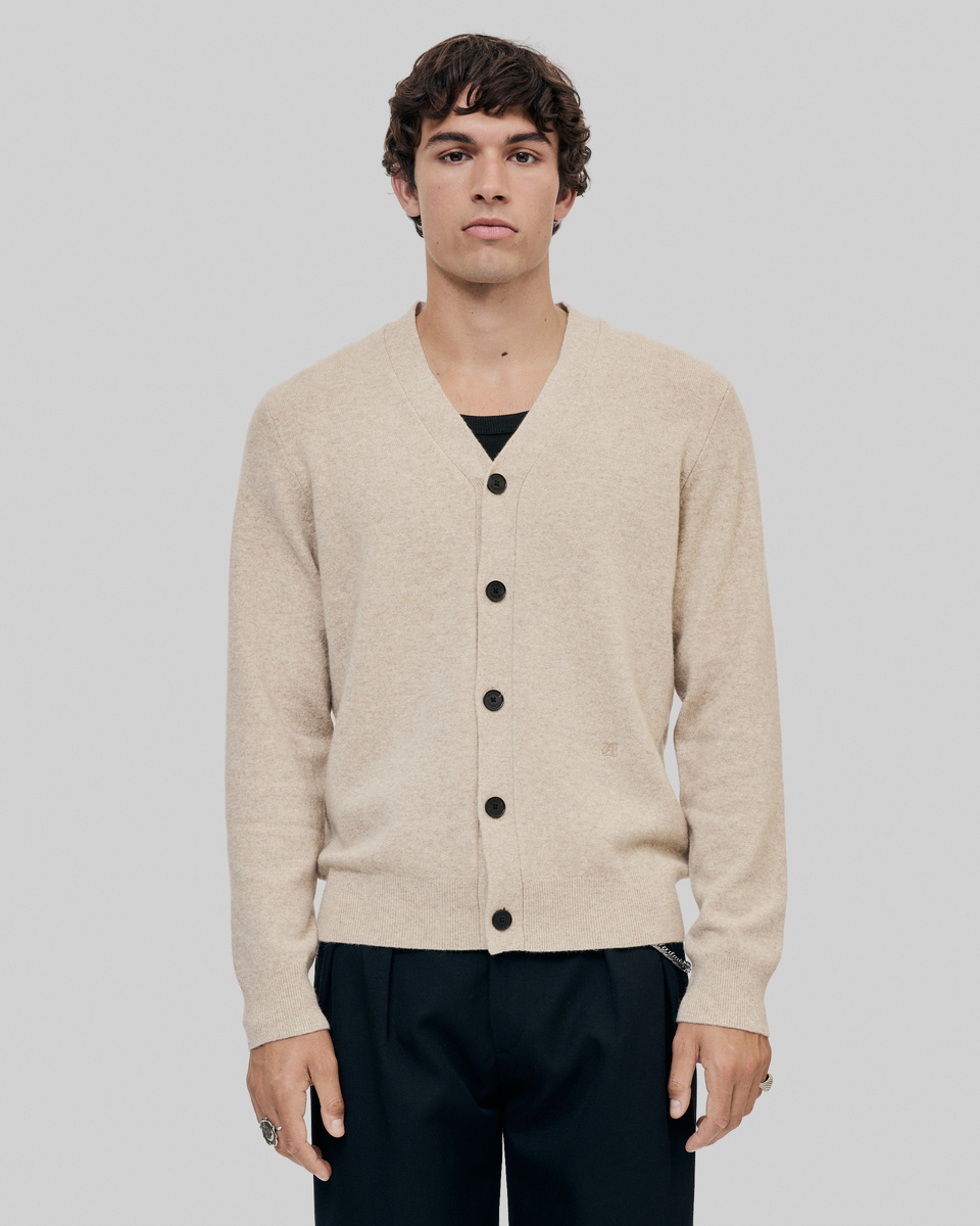 Beige cashmere cardigan