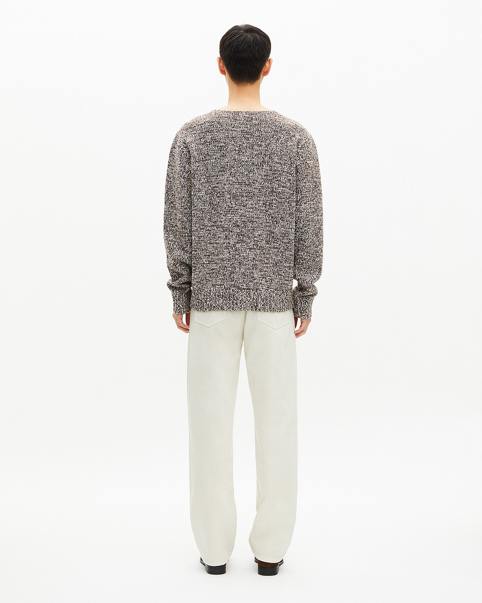 Beige and white sweater