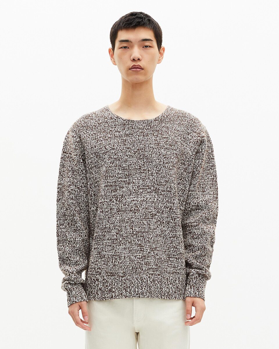 Beige and white sweater