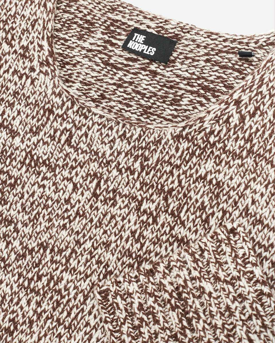 Beige and white sweater