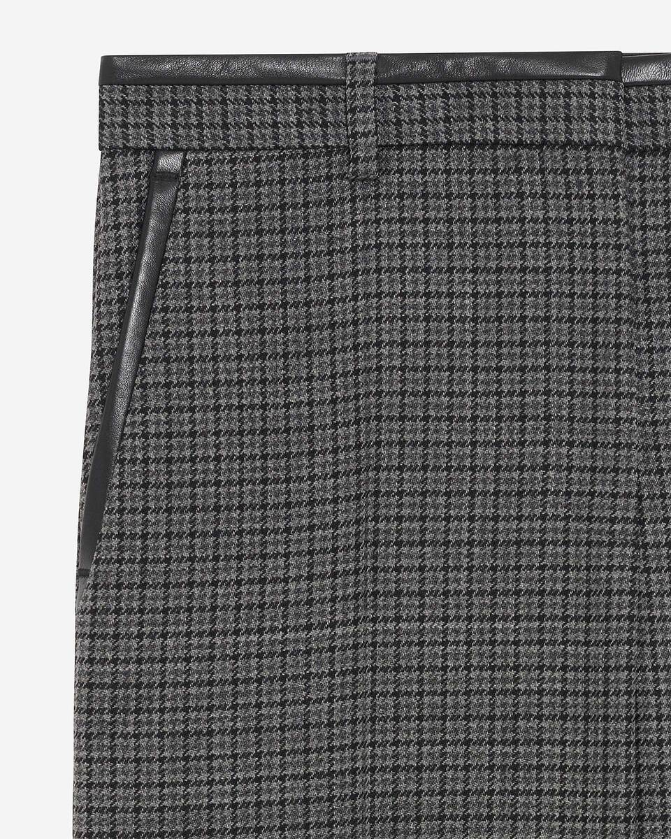 Black and grey straight-leg tailored pants