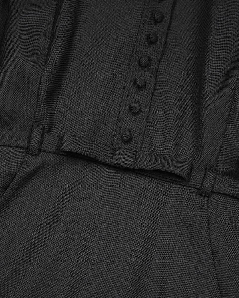 Short black wool-blend dress