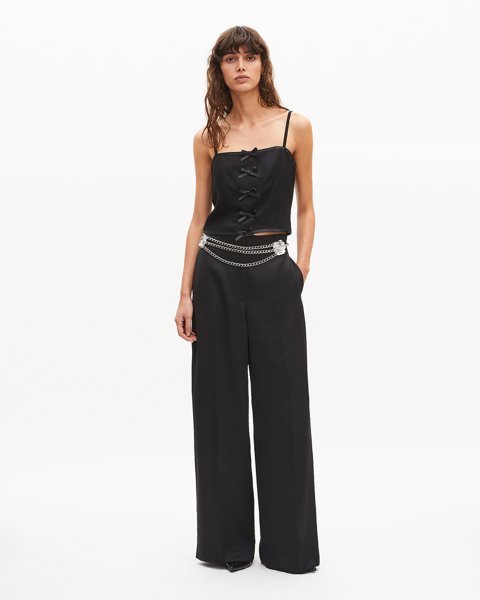 Top with black bow detail