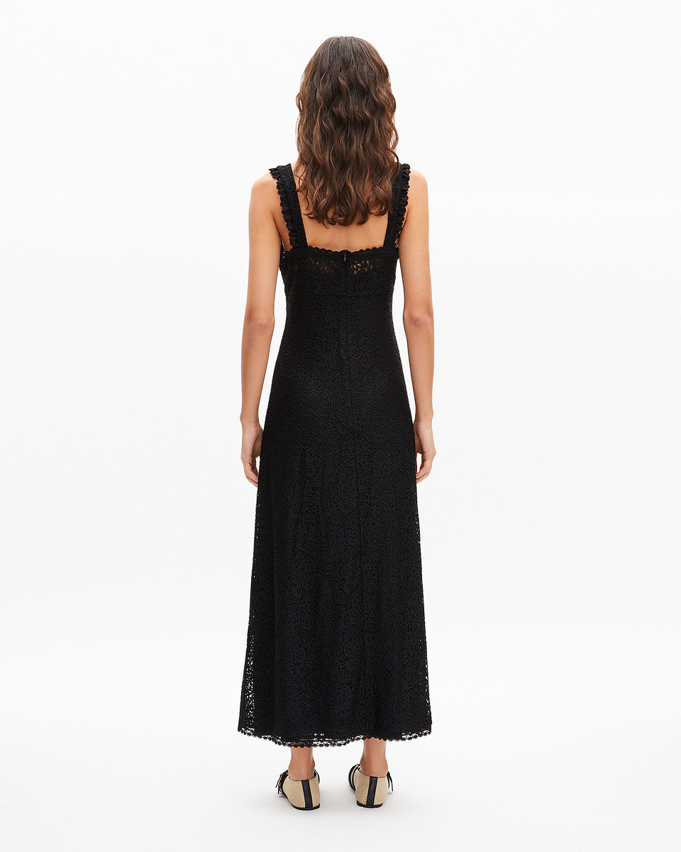 Black lace maxi dress