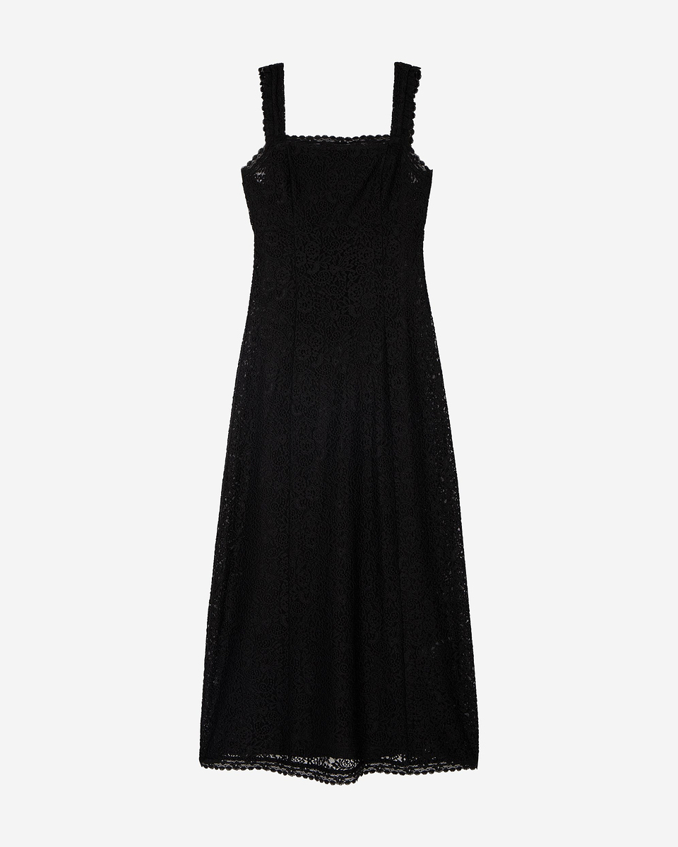 Black lace maxi dress