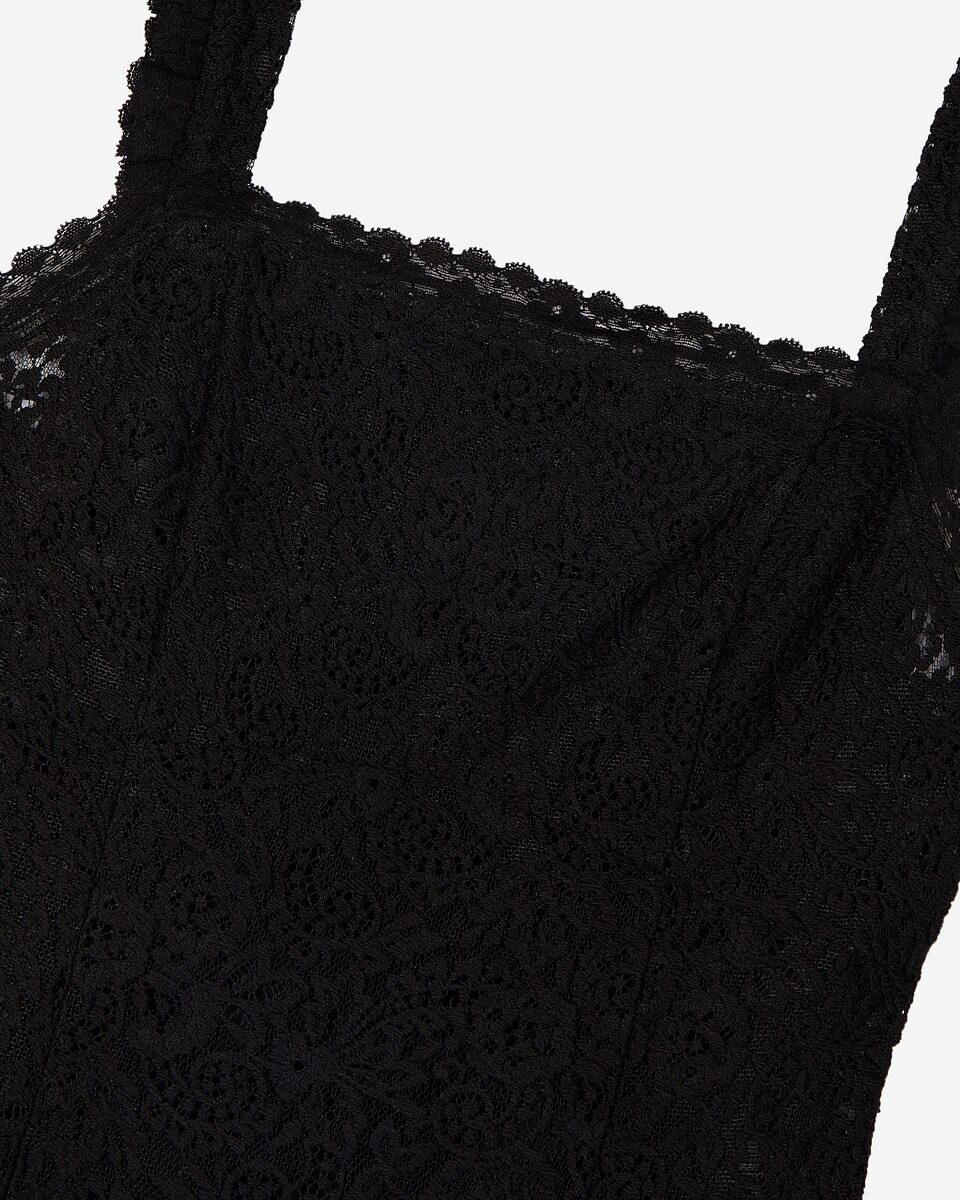 Black lace maxi dress