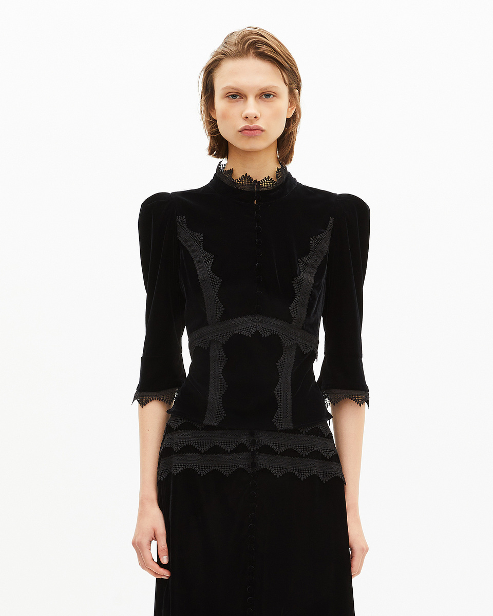 Black velvet top