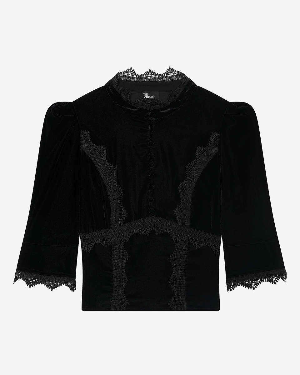 Black velvet top