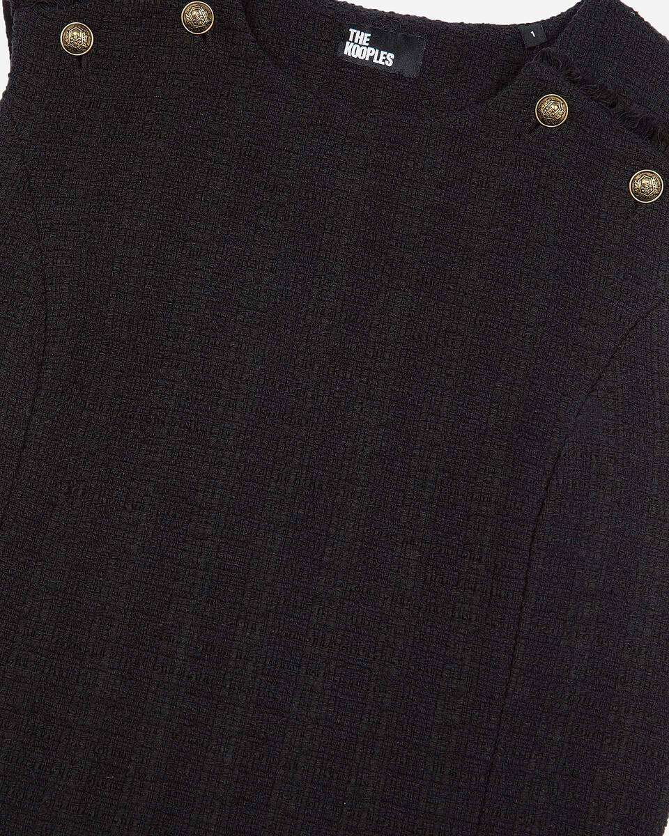 Black tweed top