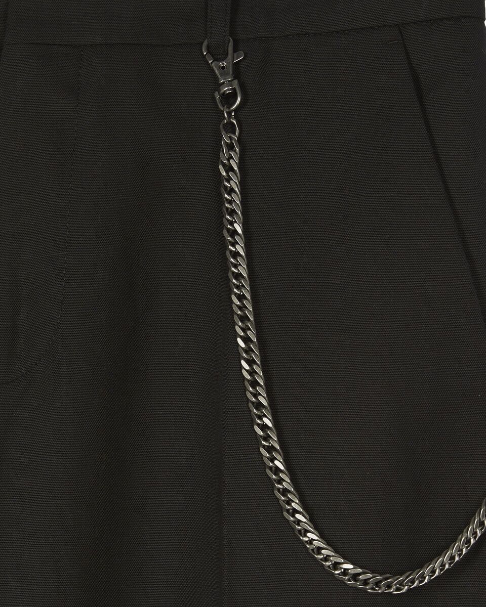 Black wide-leg chain pants