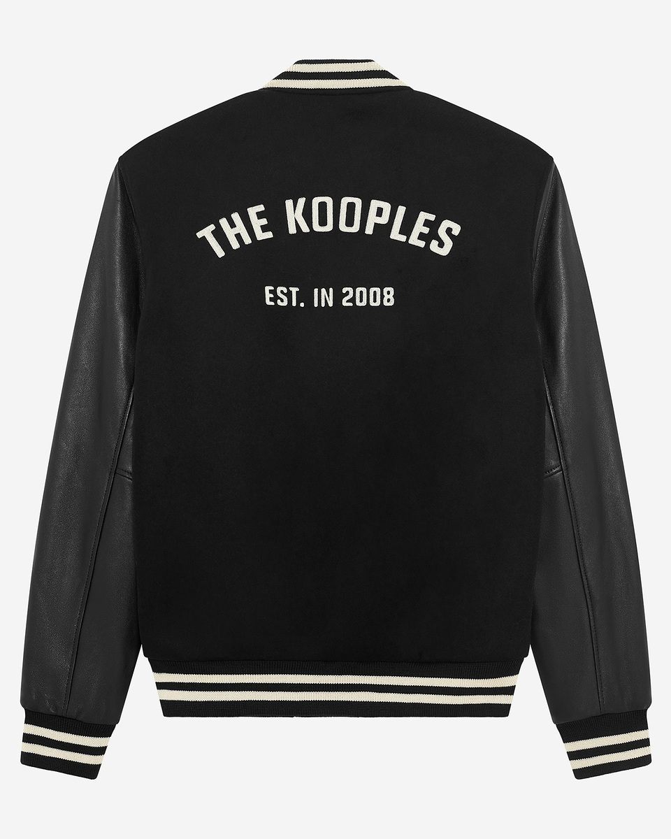 Black varsity wool jacket