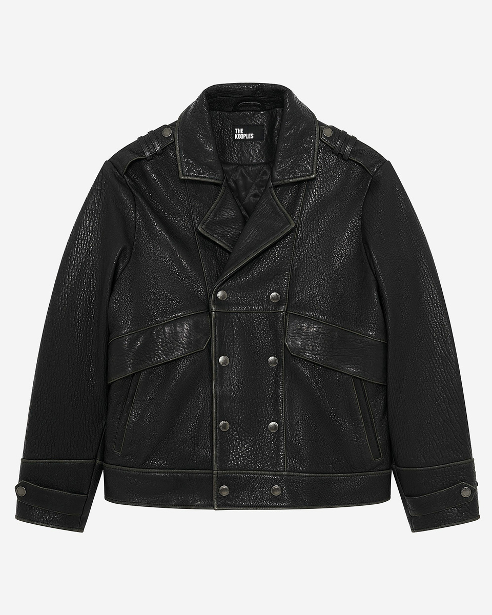 Black leather jacket
