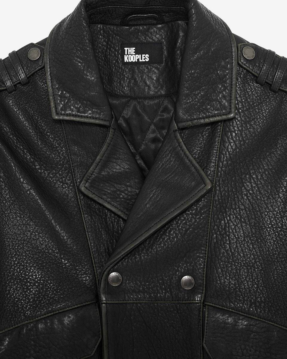 Black leather jacket
