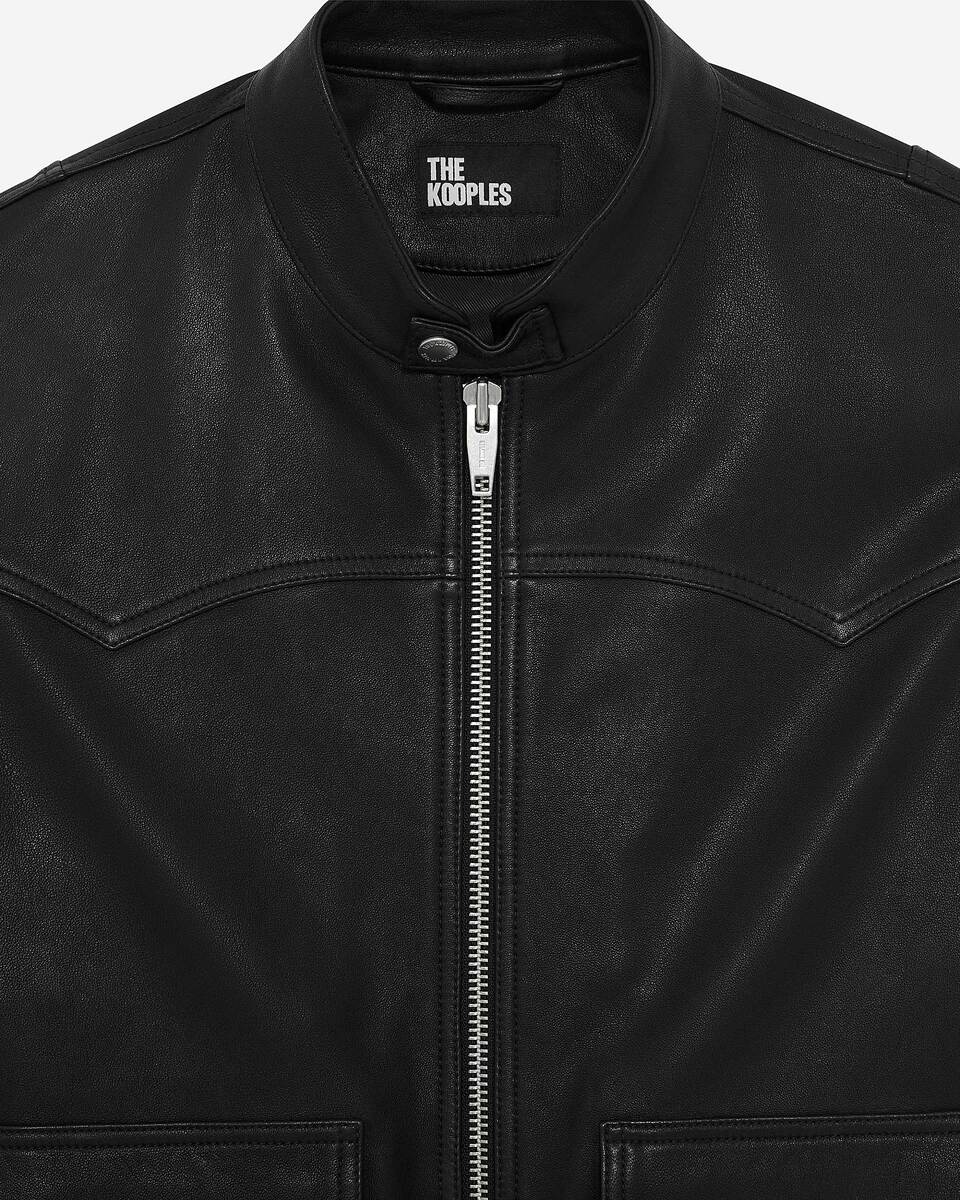 Black leather jacket