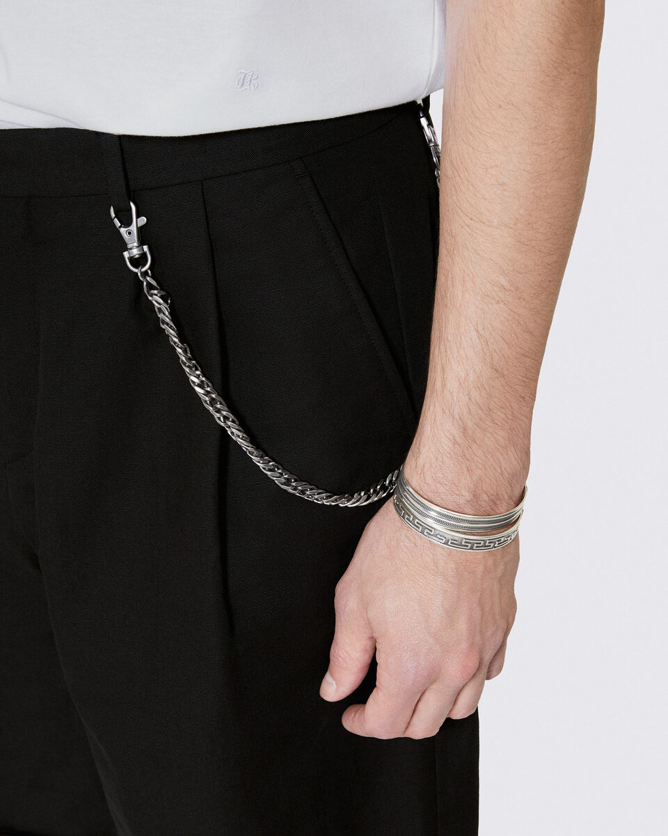 Black chain dart shorts