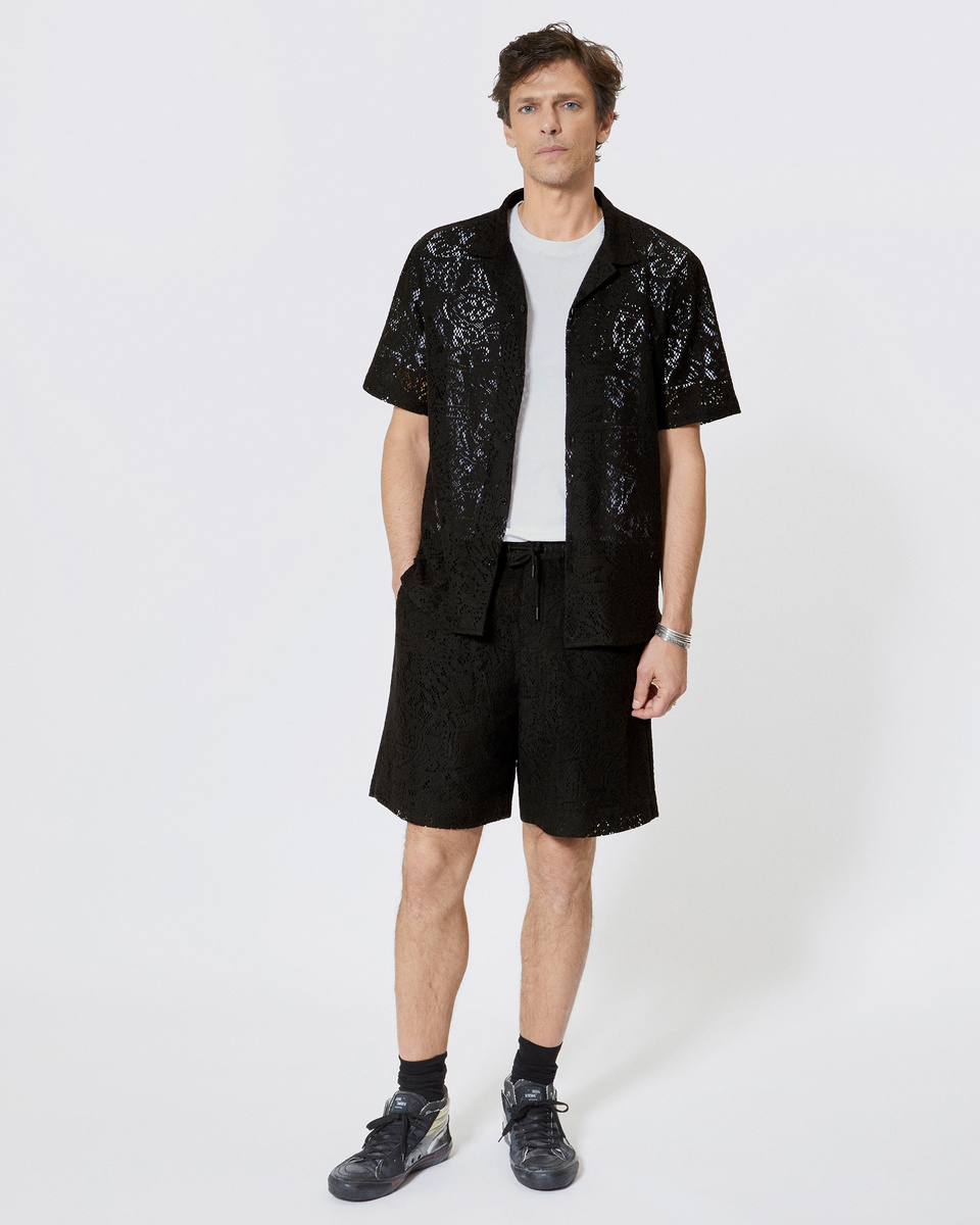 Black lace shorts