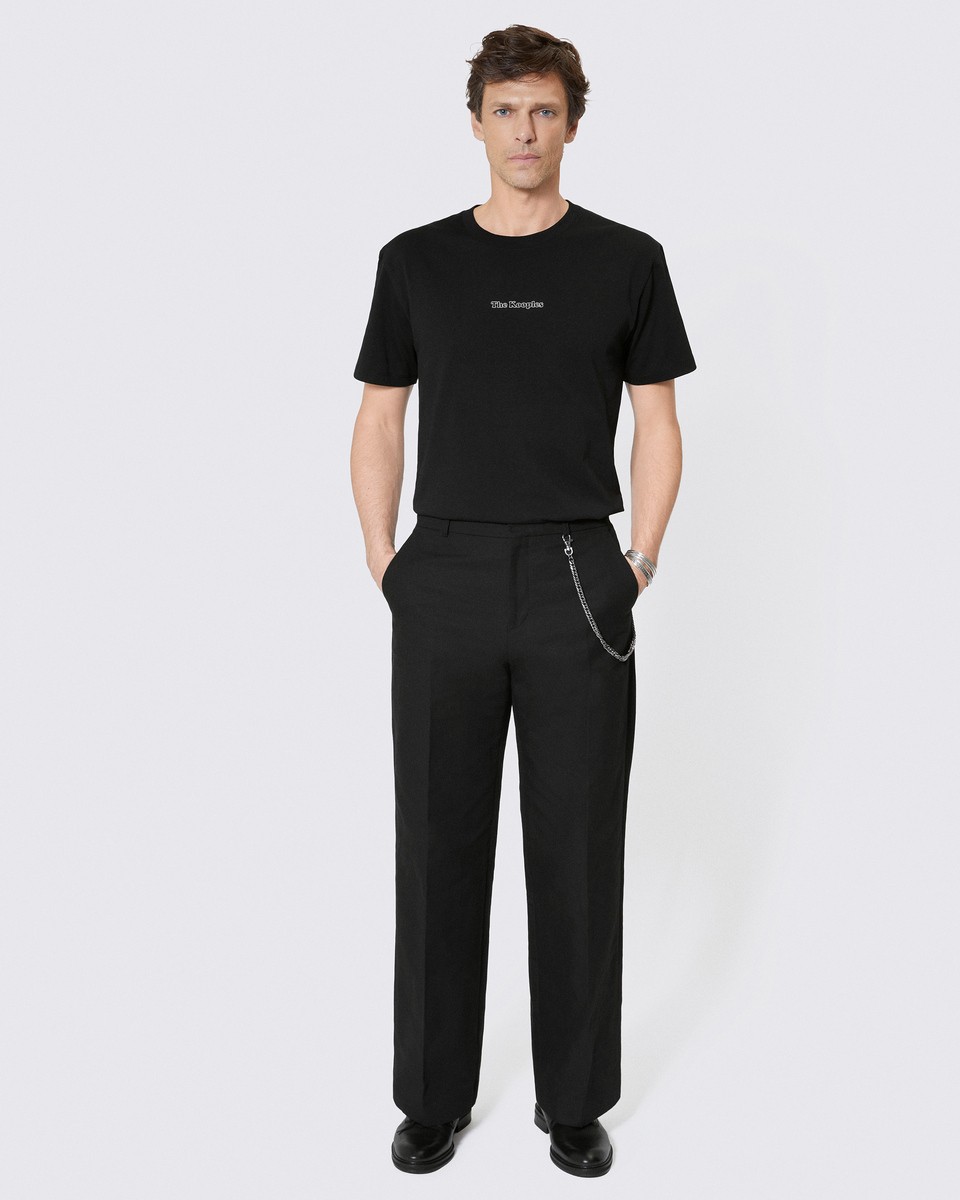 T-shirt with black cut-out logo