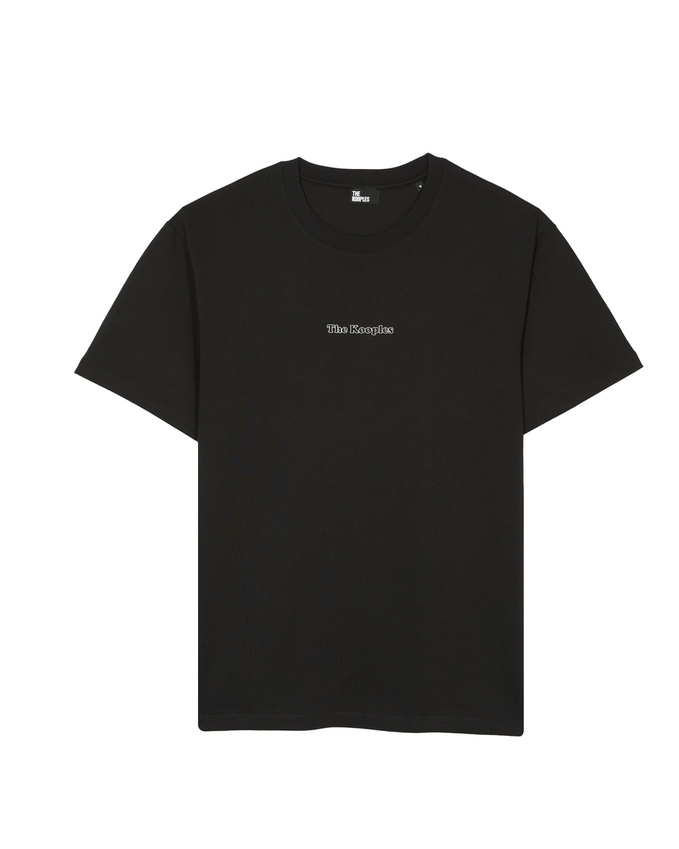 T-shirt with black cut-out logo