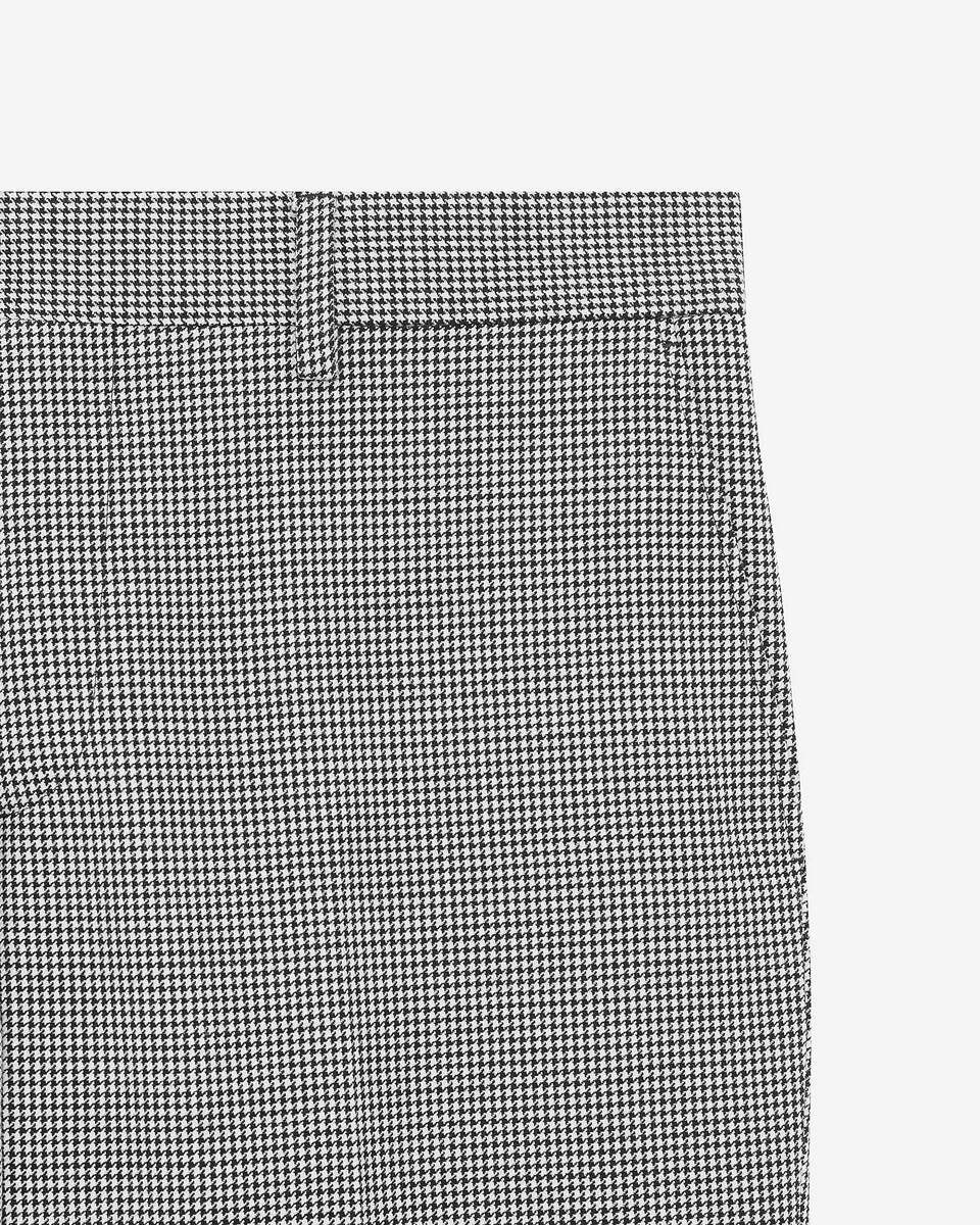 Black and white houndstooth tailored suit pants