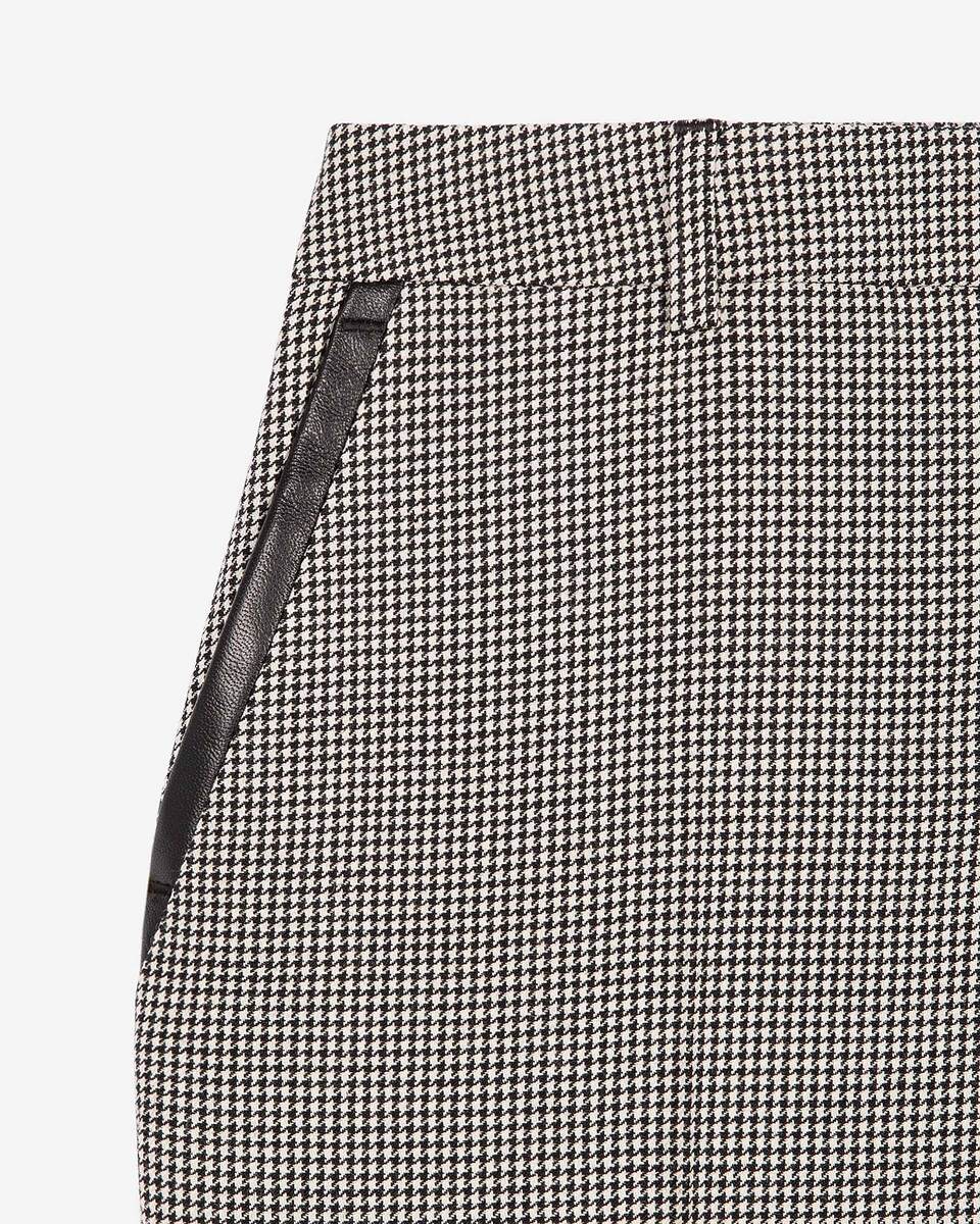 Black and white houndstooth tailored pants