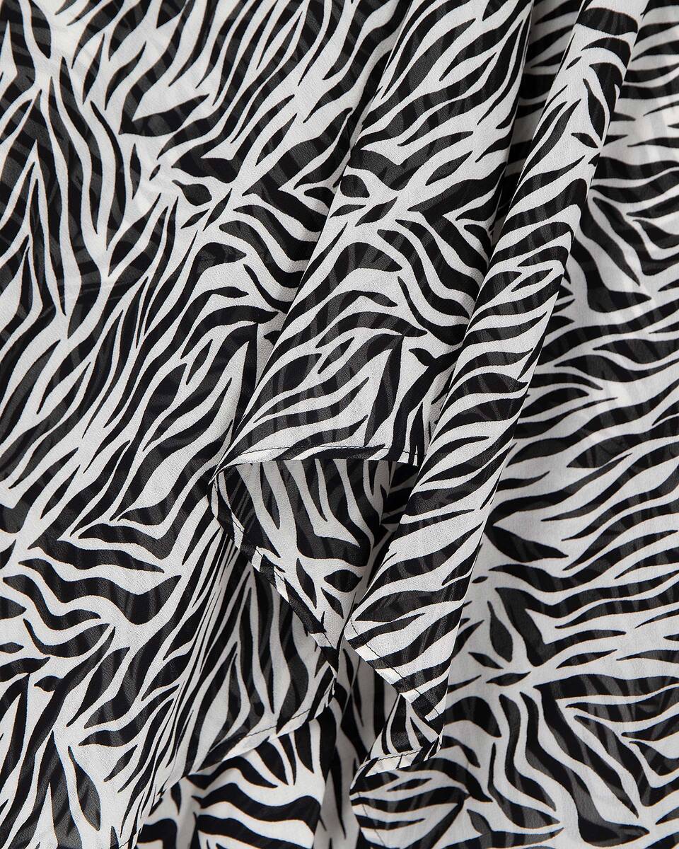 Long zebra print skirt