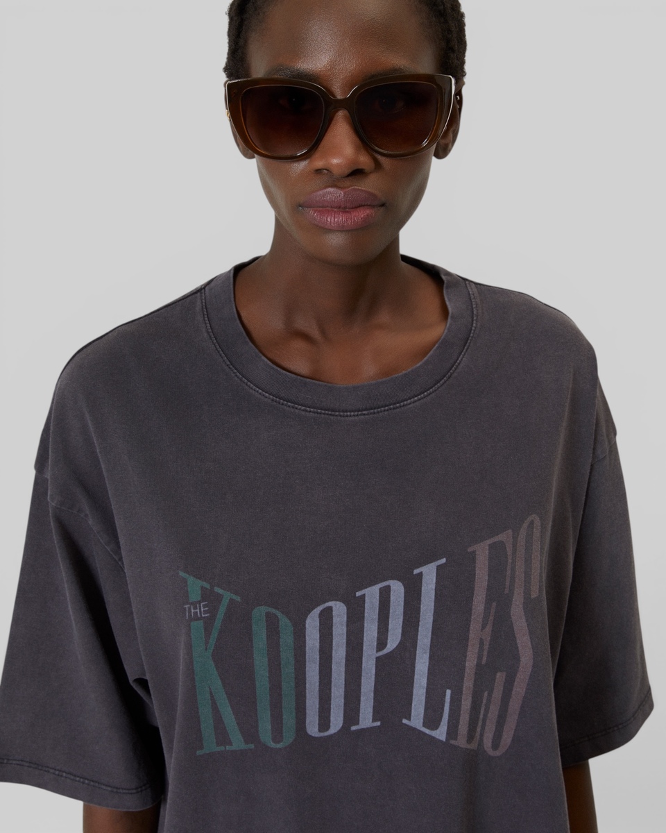 Oversized t-shirt with faded black screen print