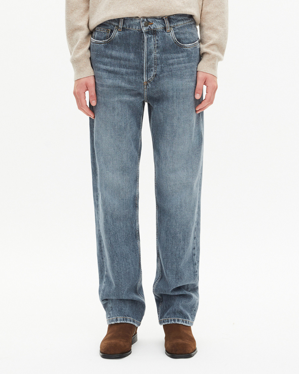Blue-grey straight jeans