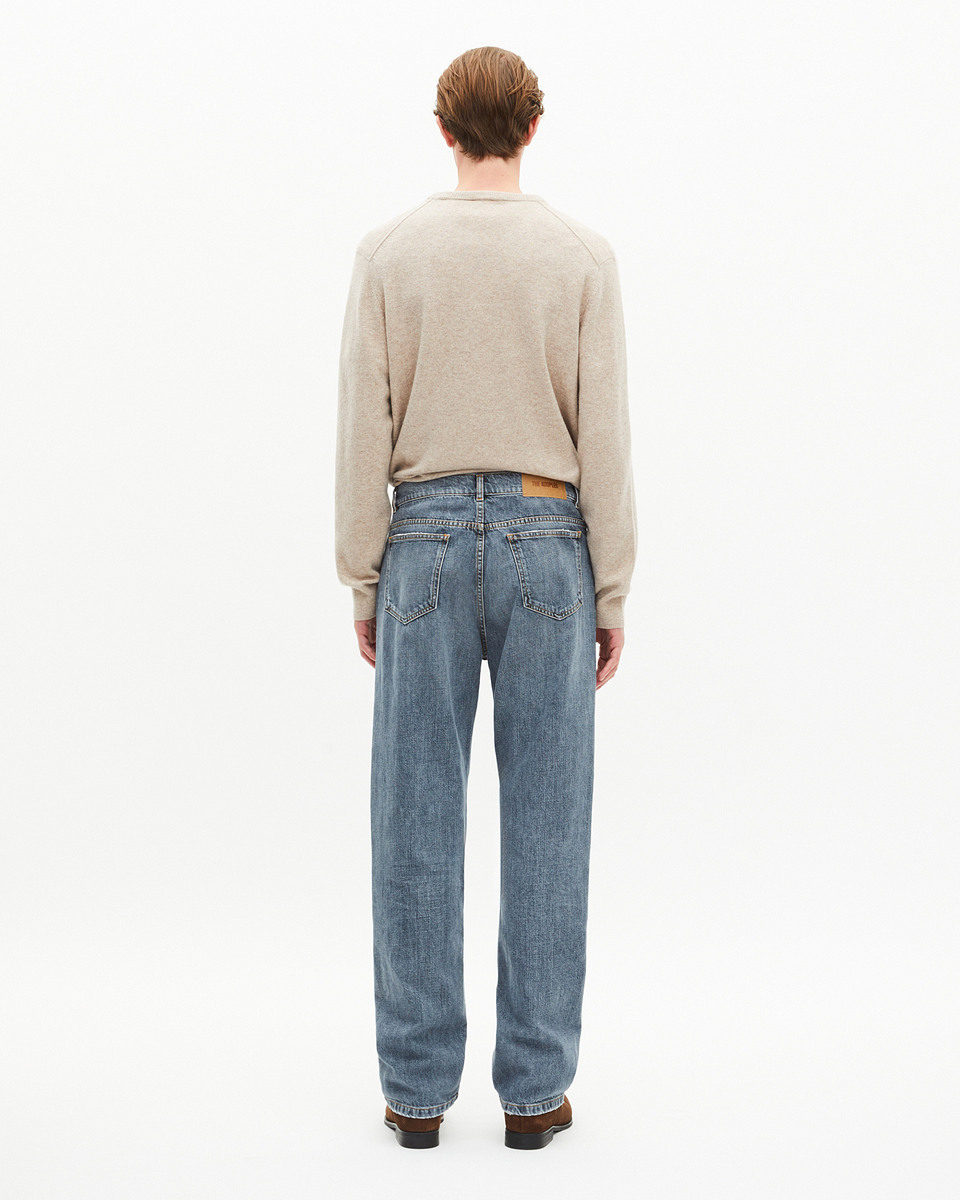 Blue-grey straight jeans