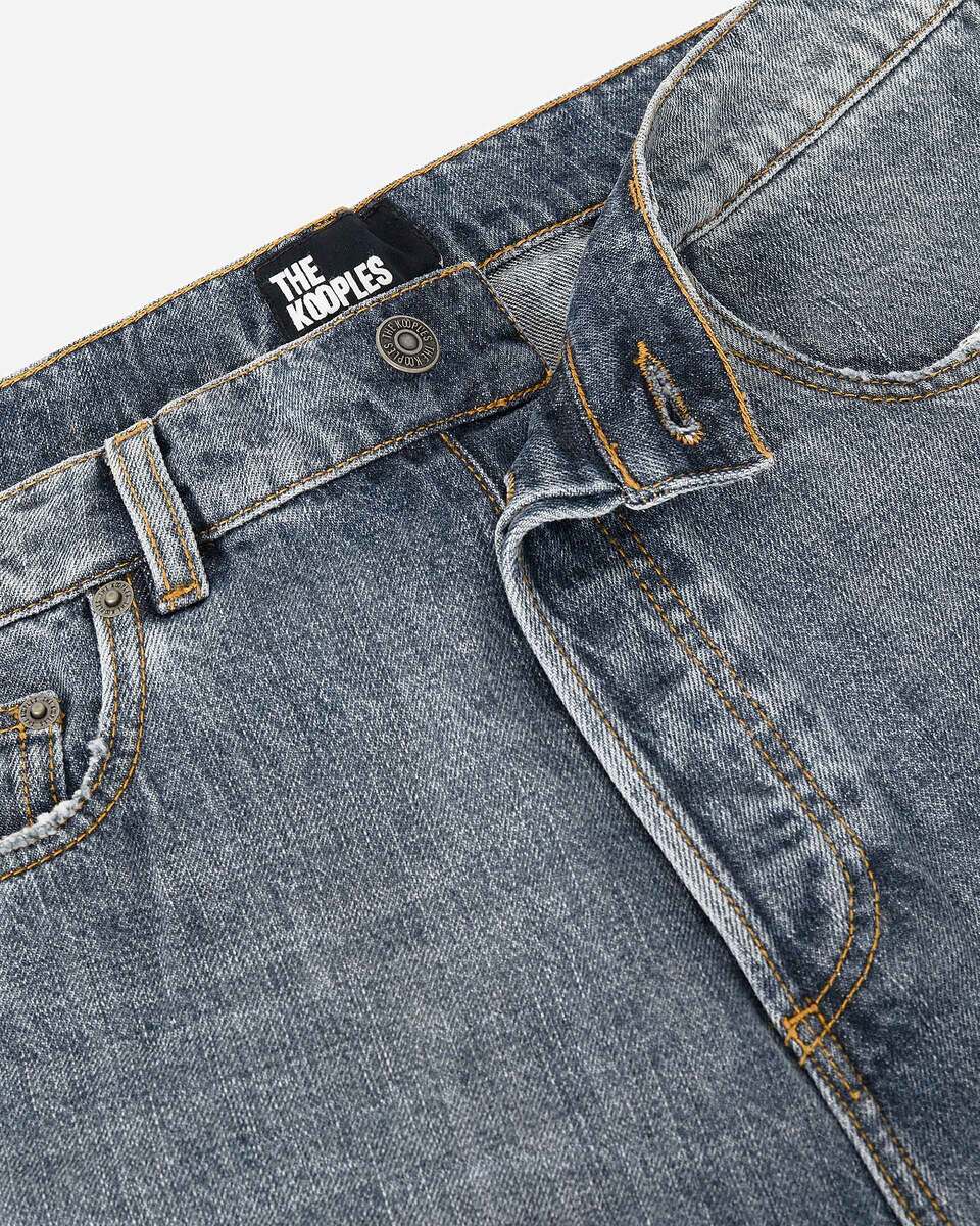 Blue-grey straight jeans