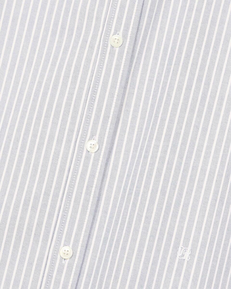 Blue striped shirt with contrasting collar