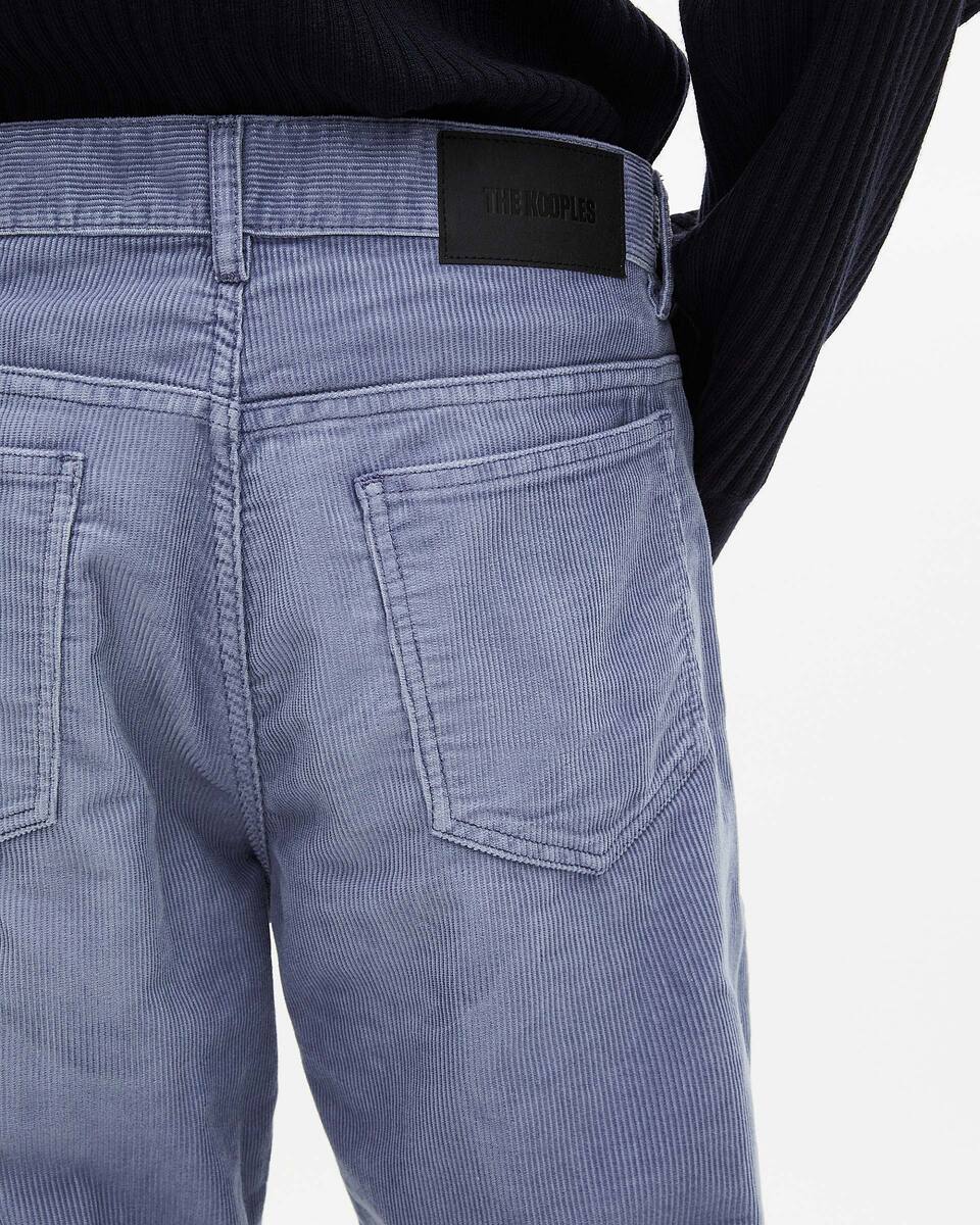 Blue corduroy straight-leg jeans