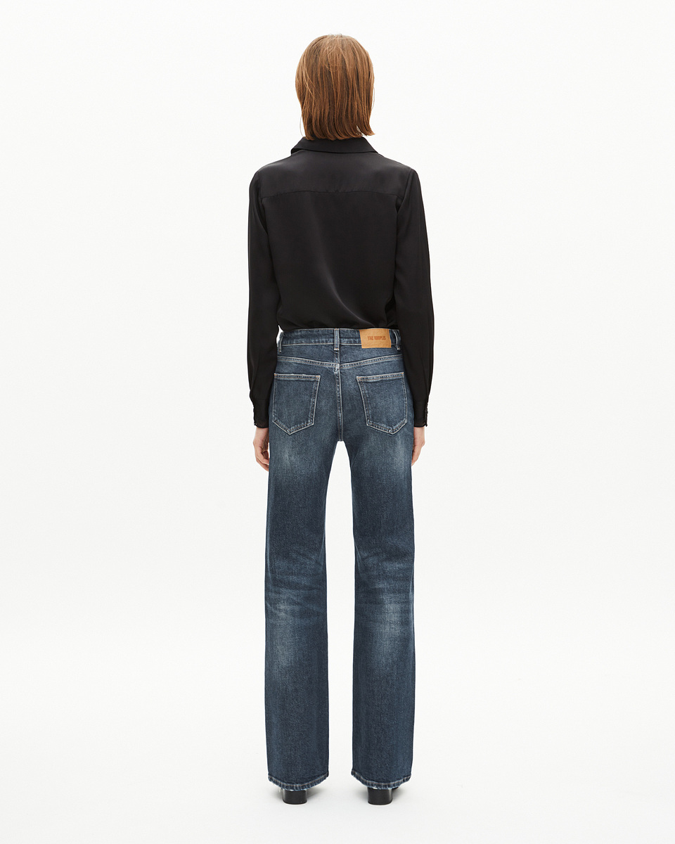 Blue wide-leg jeans