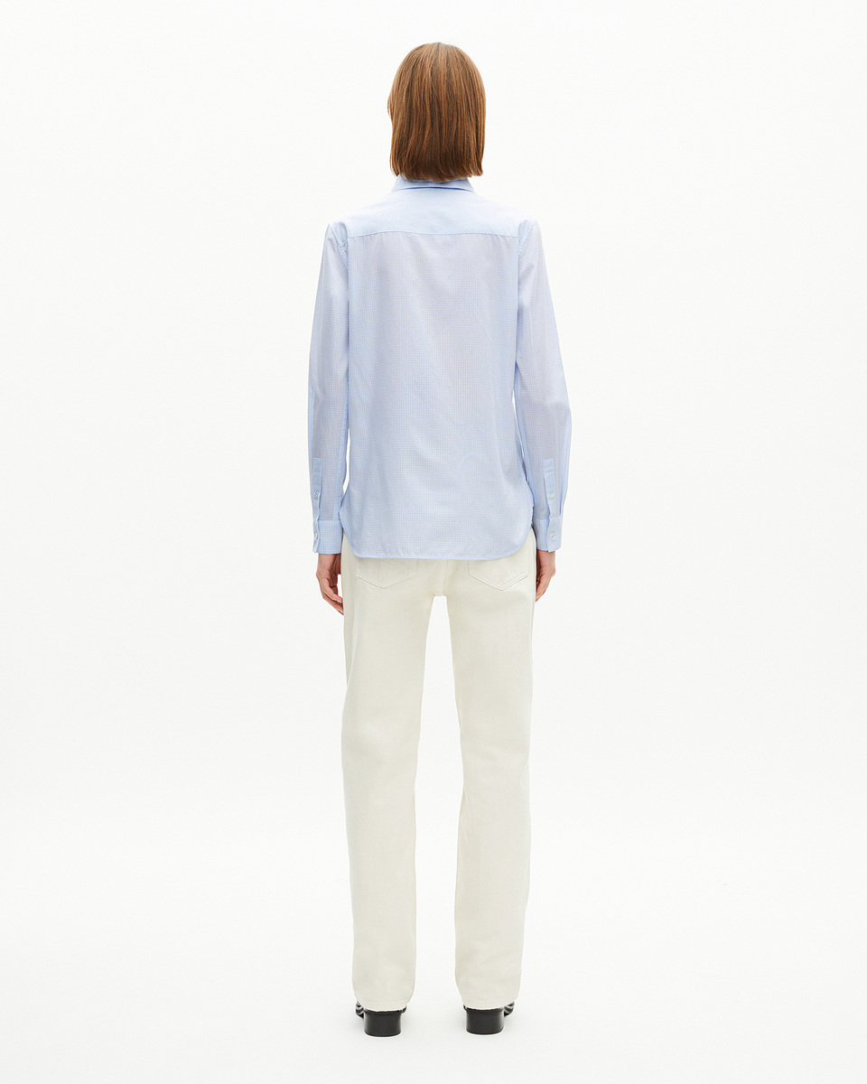 Light blue micro check shirt