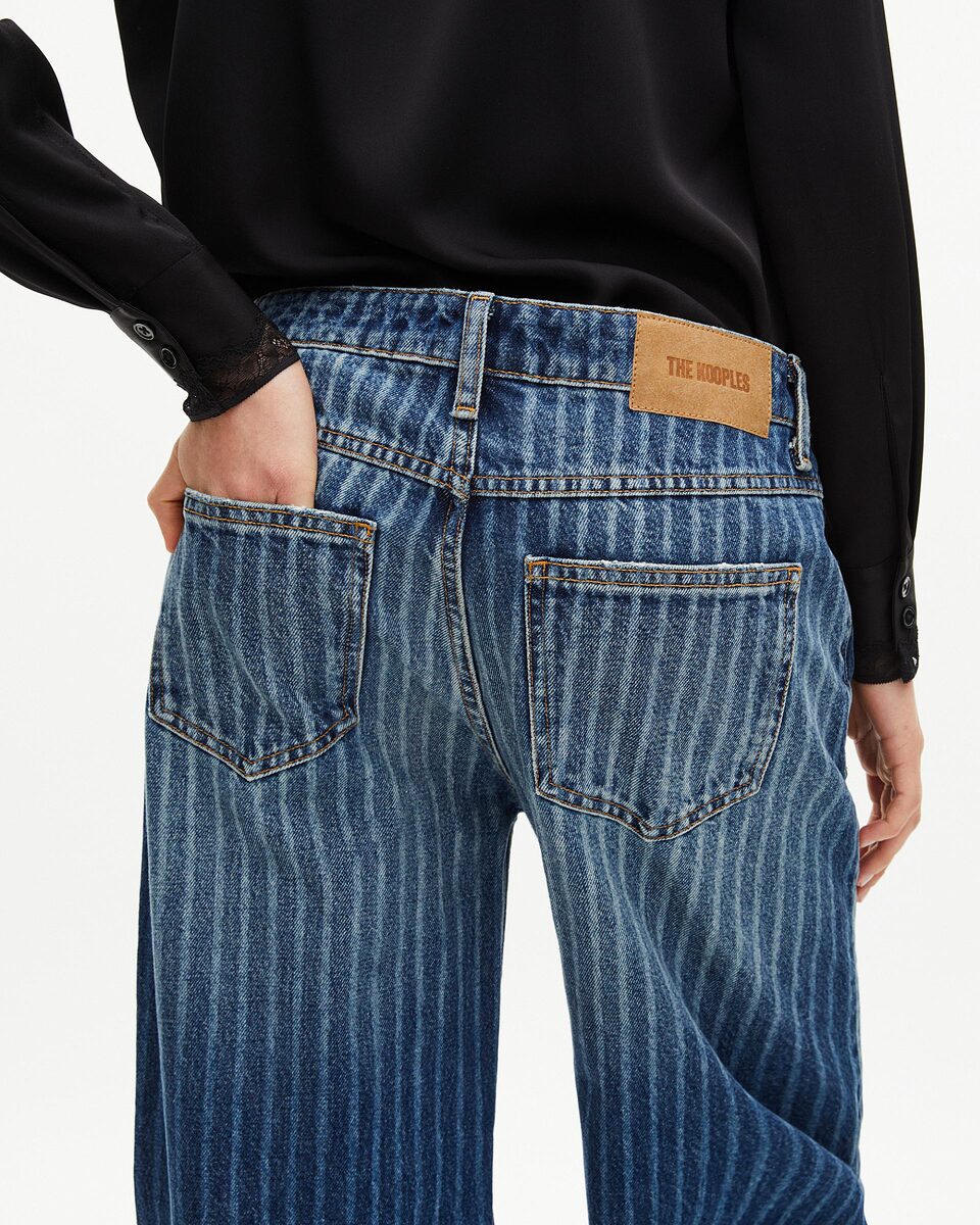 Blue pinstripe jeans