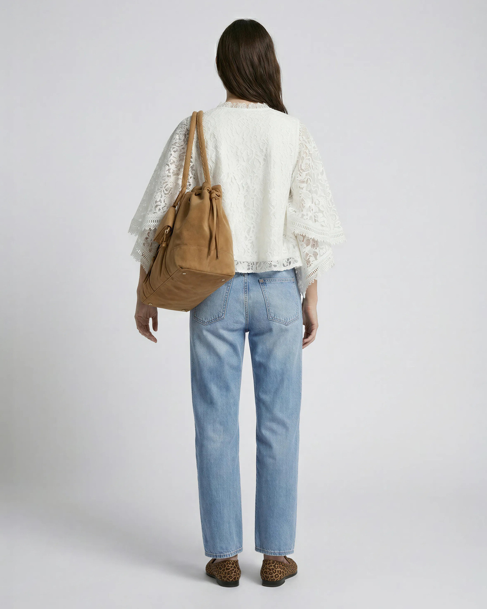 Blue wide-leg jeans