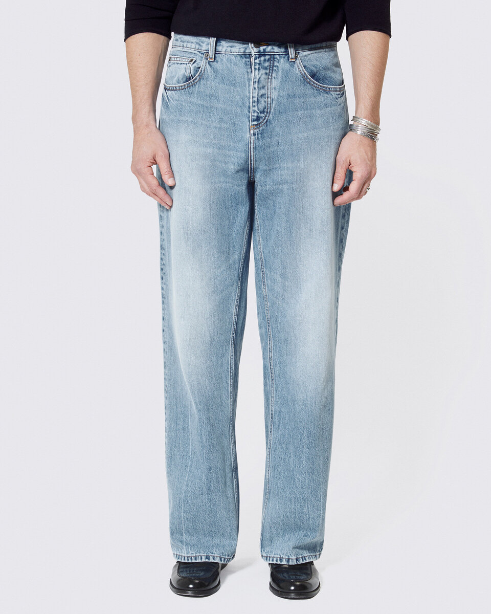 Light blue baggy jeans