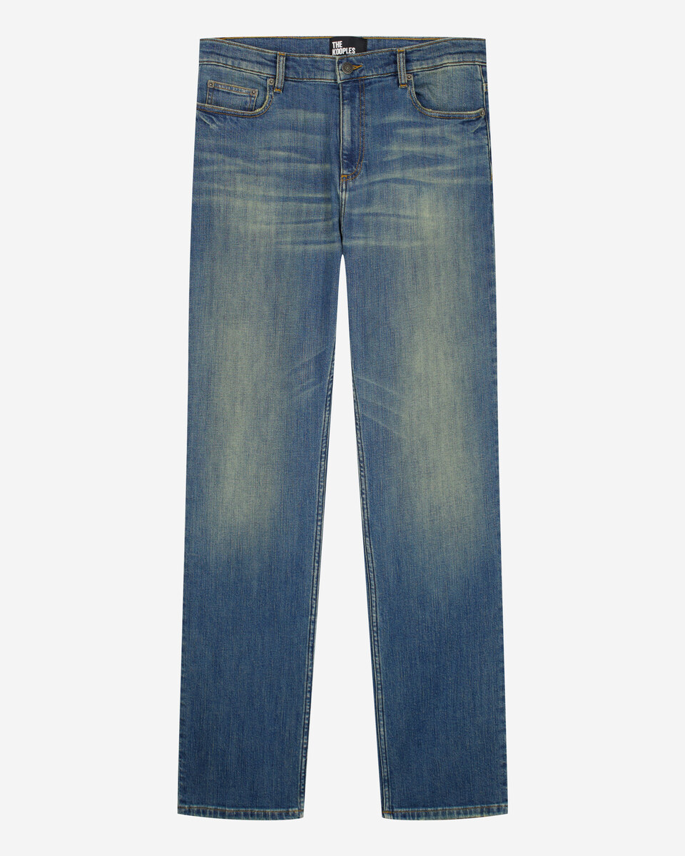 Medium blue washed slim jeans