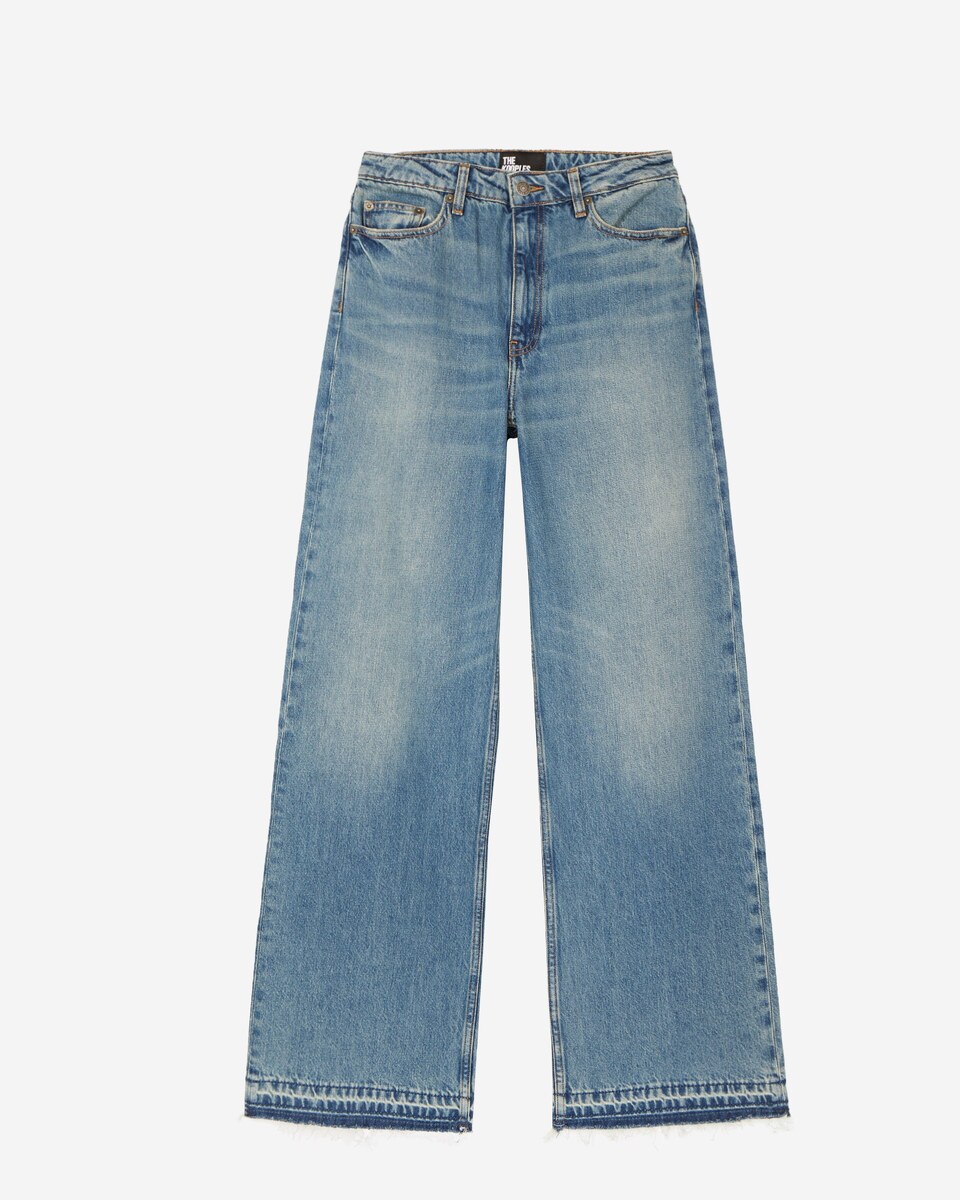 Blue wide-leg jeans
