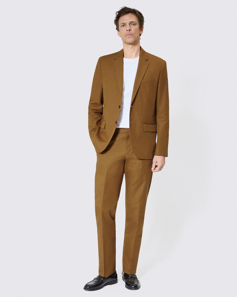 Cotton linen bronze suit jacket