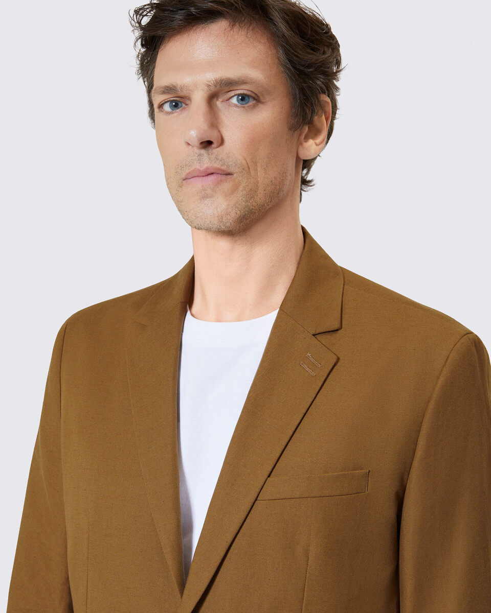 Cotton linen bronze suit jacket