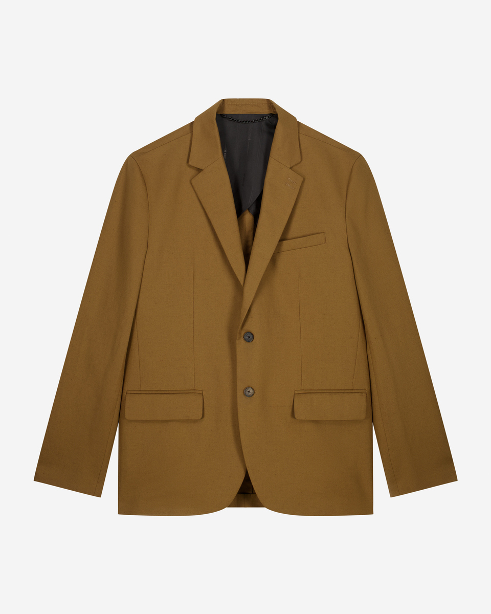 Cotton linen bronze suit jacket