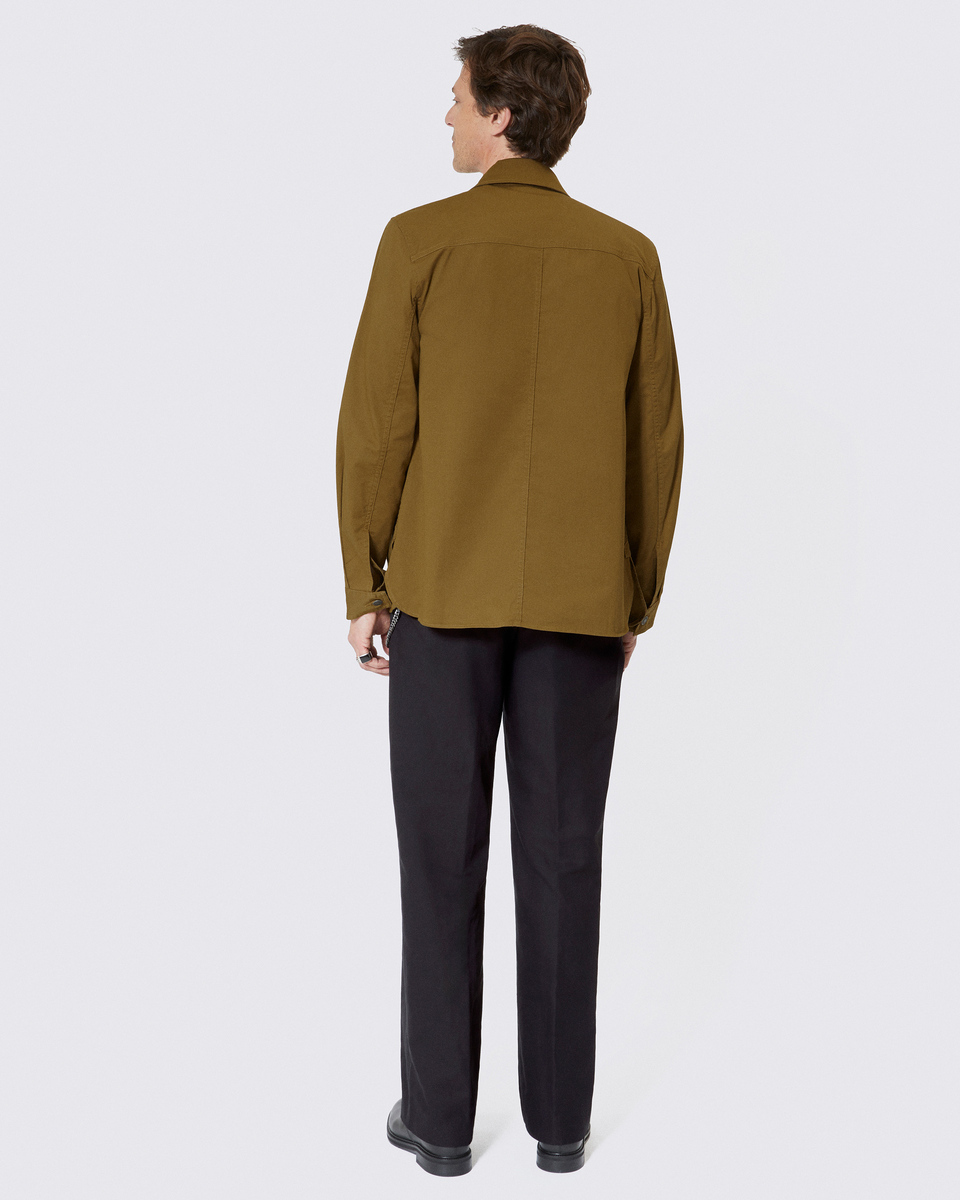Overshirt with bronze patch pockets