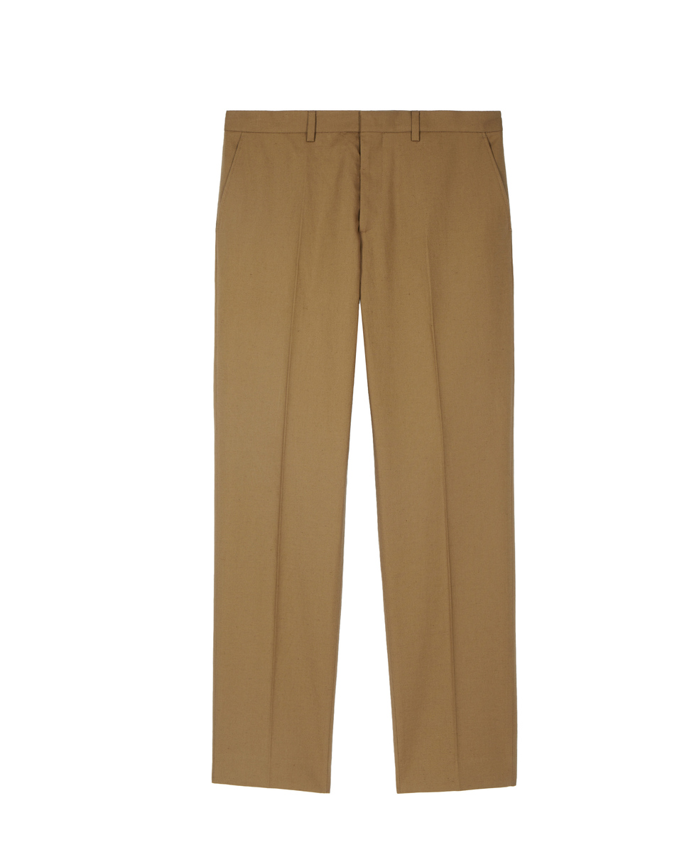 Cotton linen suit pants bronze