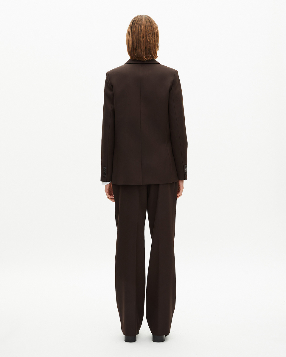 Brown wool-blend suit jacket