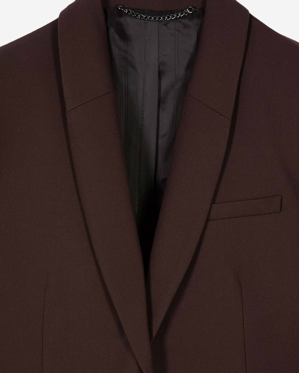 Brown wool-blend suit jacket
