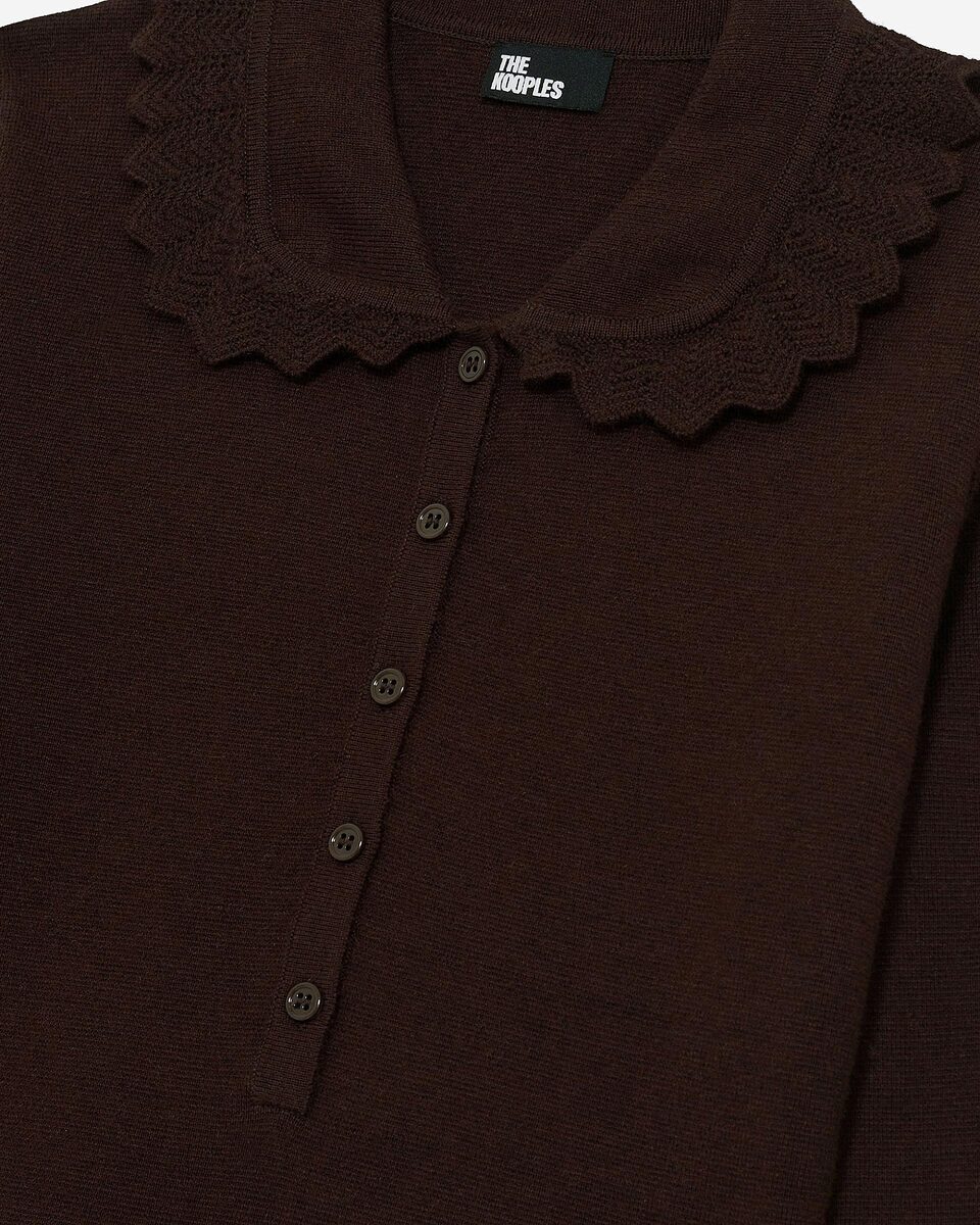 Short brown knit dress